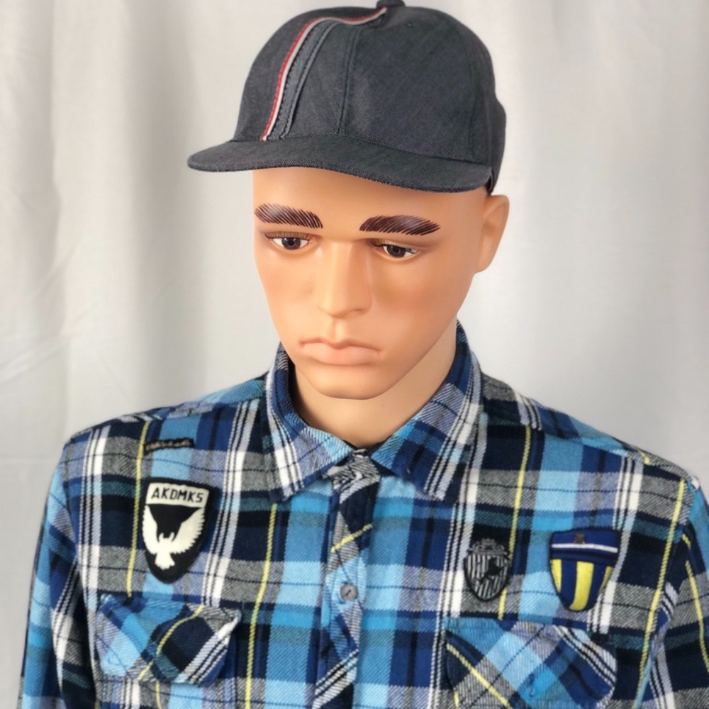 AKADEMIKS MEN'S CASUAL PATCH SHIRT SIZE 2XL